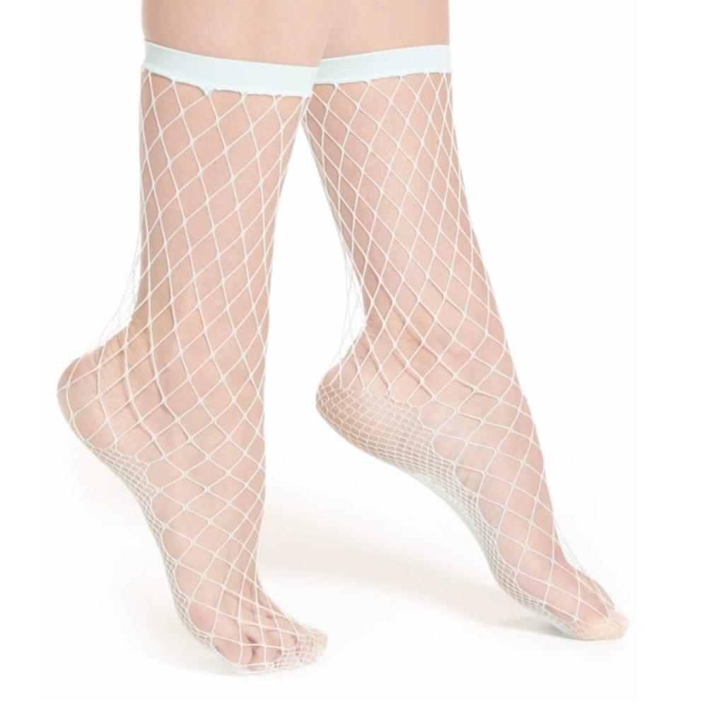 Mint Fishnet Socks - Picture 2 of 2